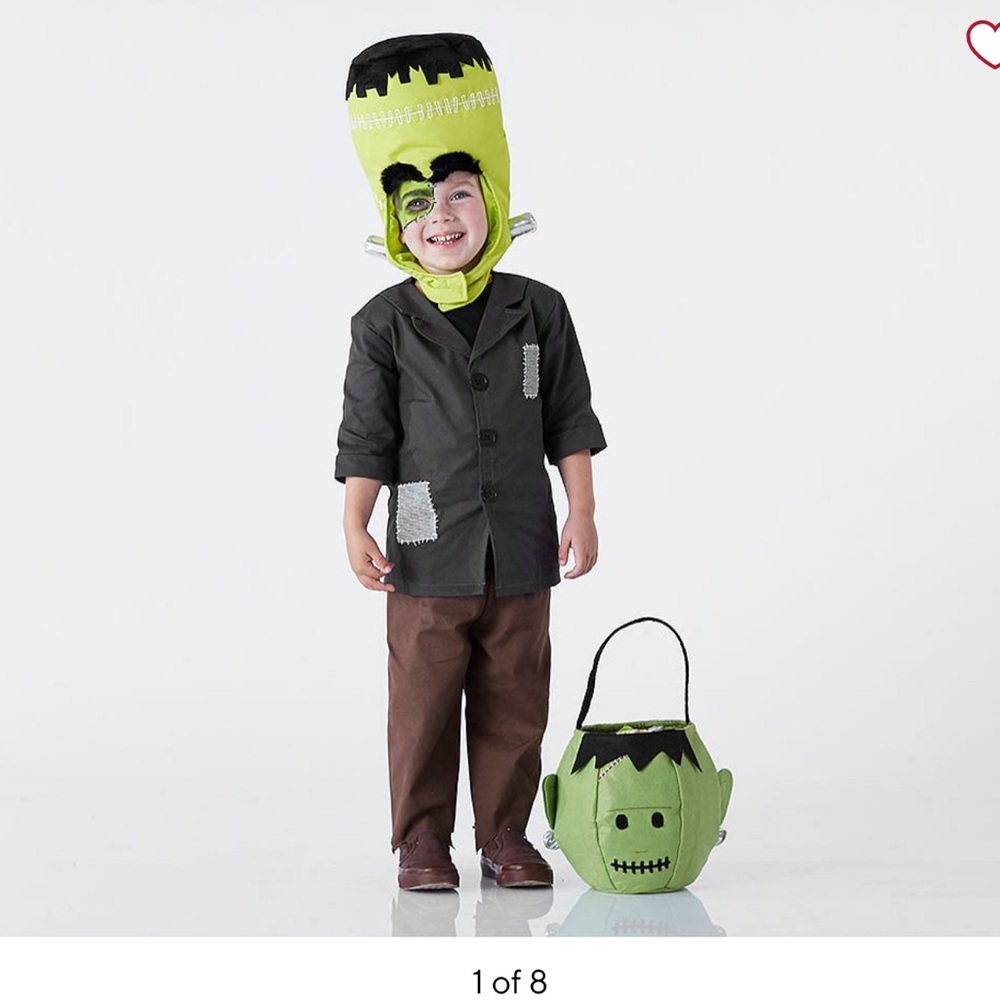 Pottery Barn Kids Glow-in-the-Dark Frankenstein Halloween Costume - 3T